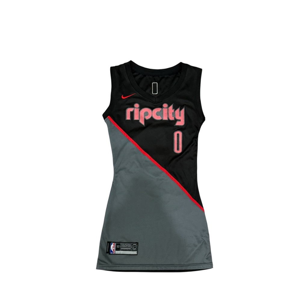Black and Gray Rip City Basketball Jersey Dress